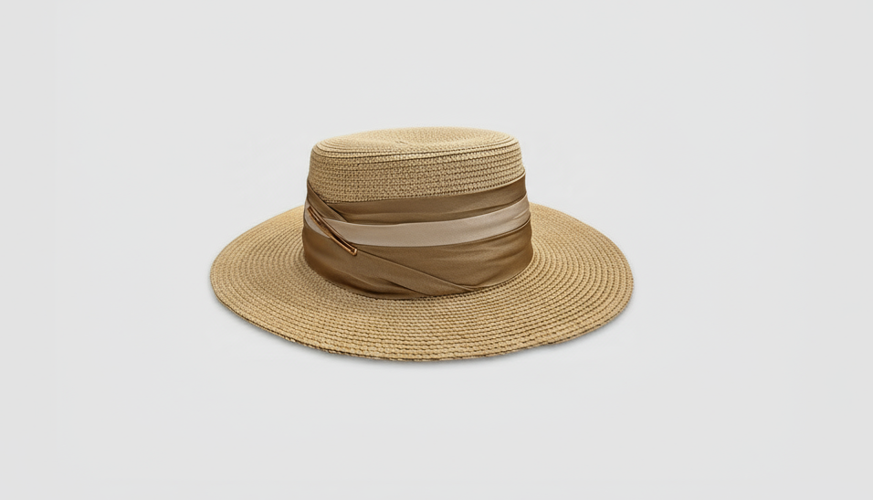 The "Sunseeker" Boater Straw Hat