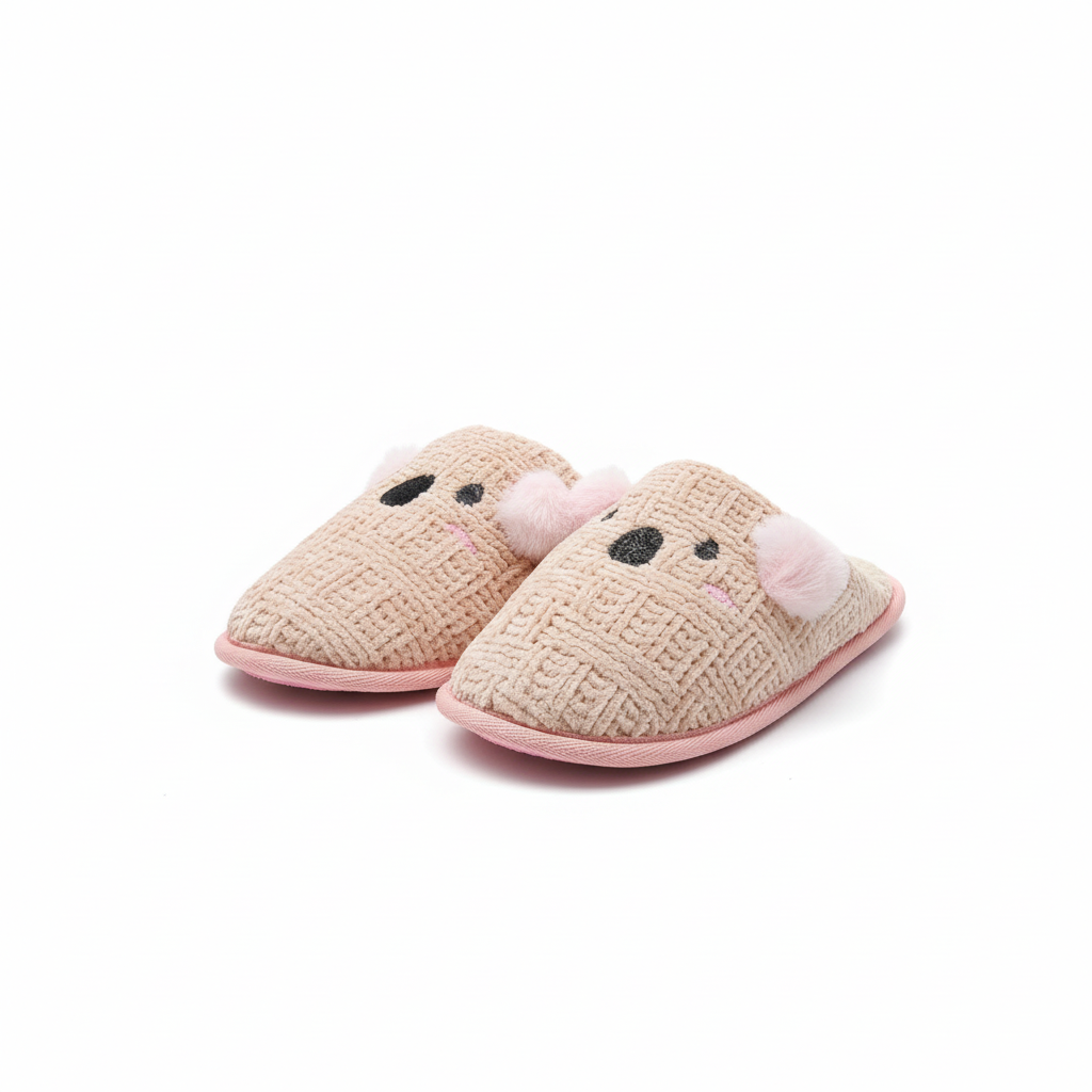 Animal slippers - front view packshot