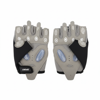 Black & beige gloves - back view packshot