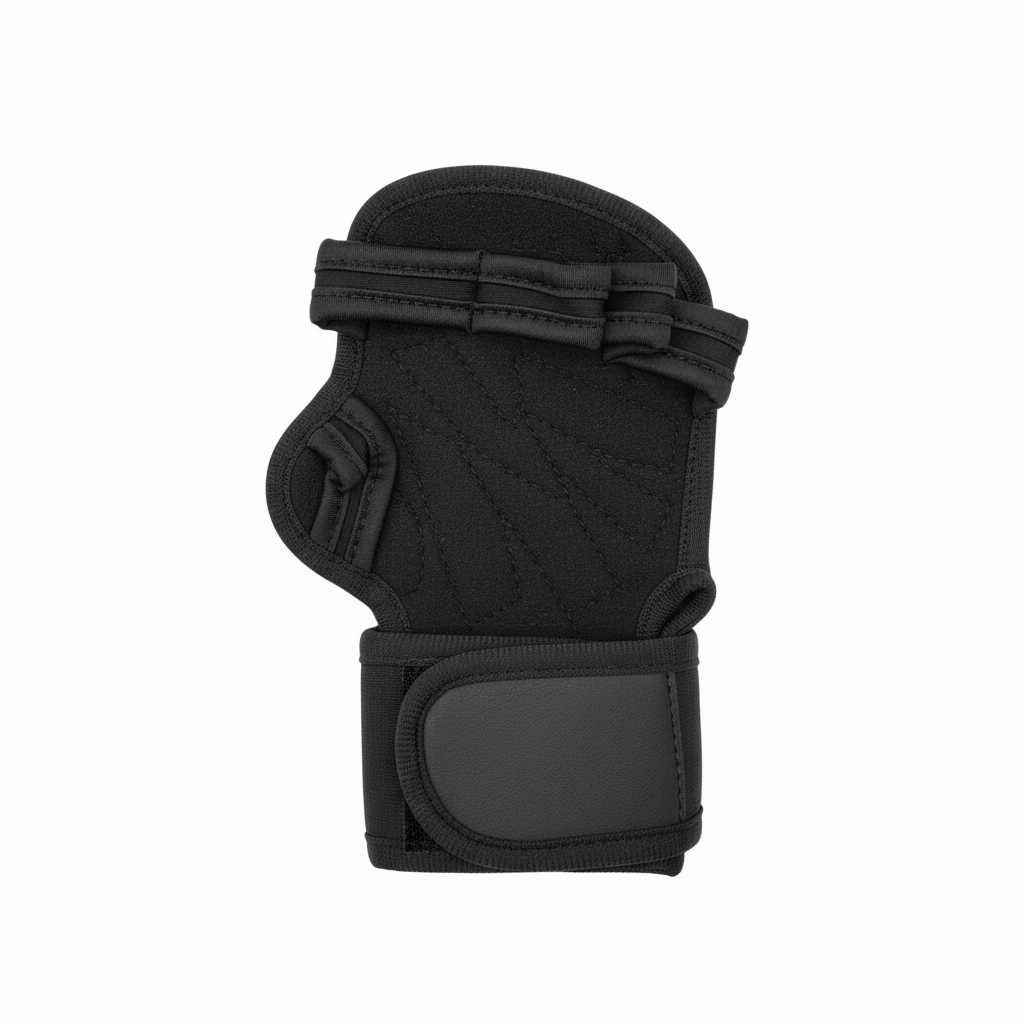Black glove packshot - back view