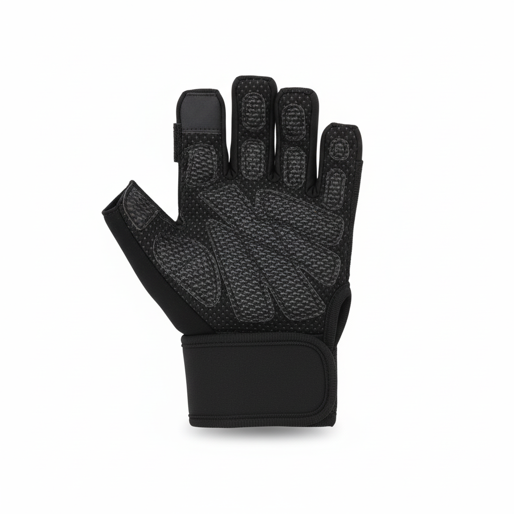 Black gloves - palm view