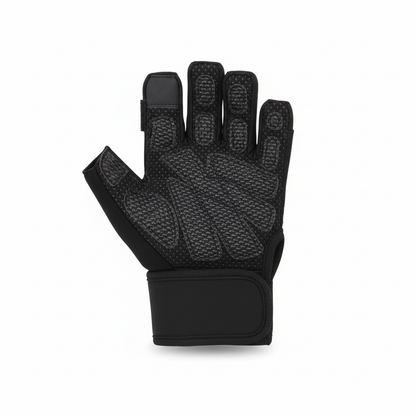 Black gloves - palm view