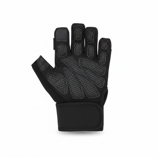 Black gloves - palm view