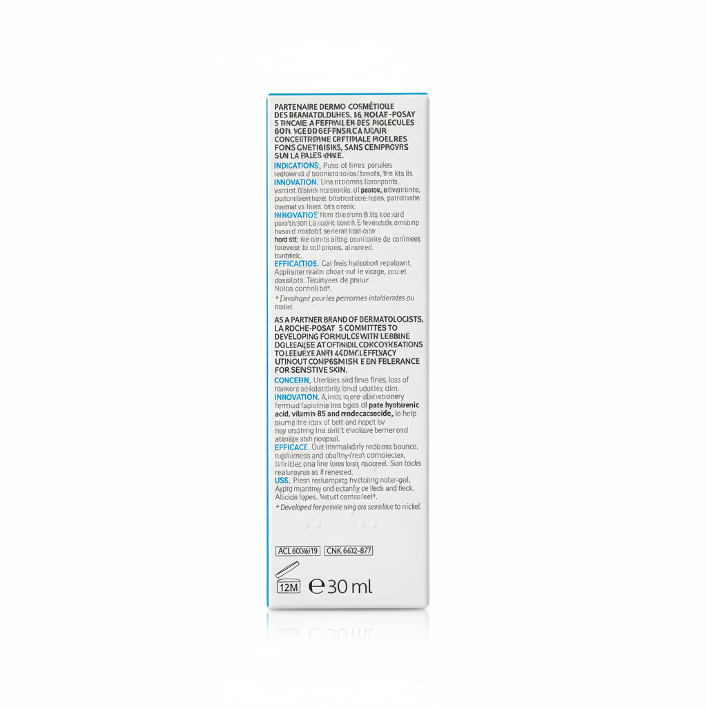 Hyalu B5 side panel with product details
