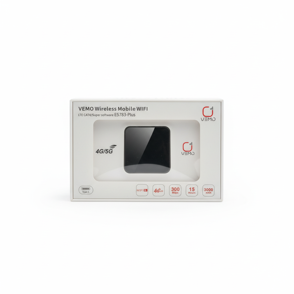 VEMO Wireless Mobile WiFi E5783-Plus - Front Package