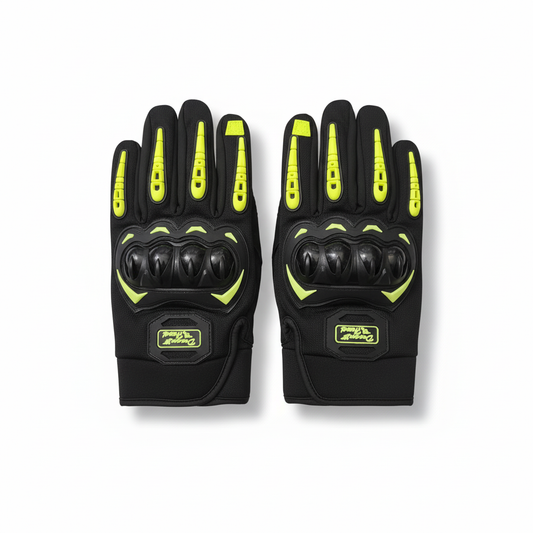 Professional packshot of motorcycle gloves