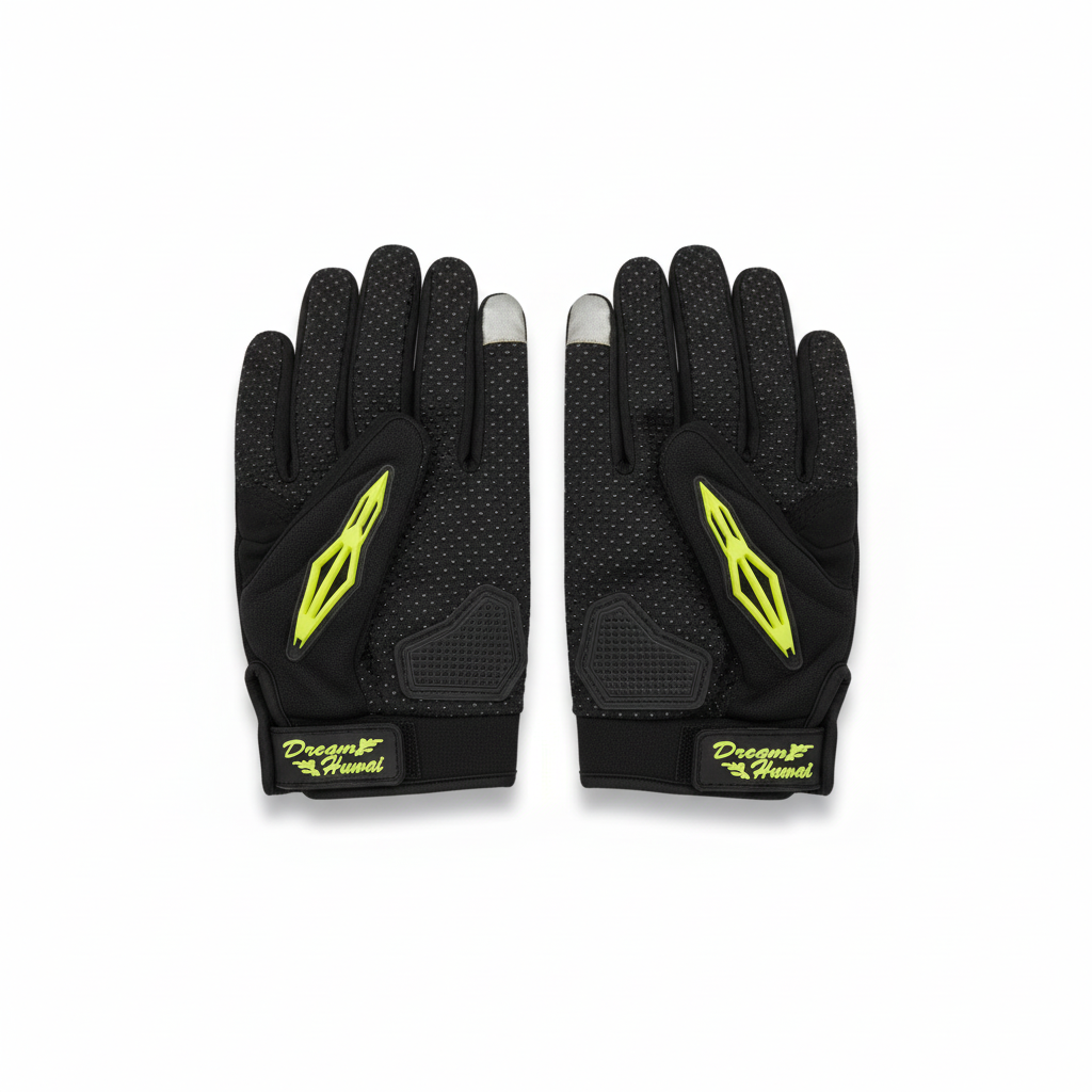 Professional packshot of motorcycle gloves