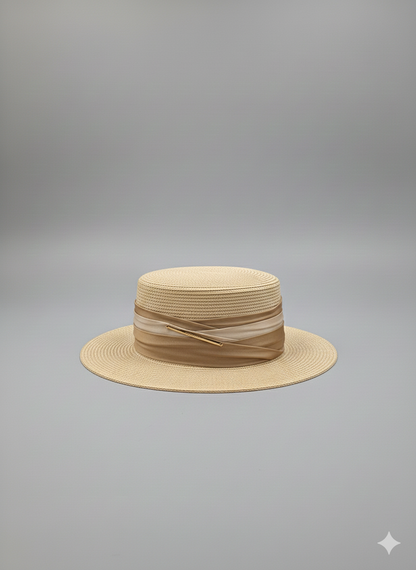 The "Sunseeker" Boater Straw Hat