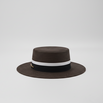 The "Sunseeker" Boater Straw Hat