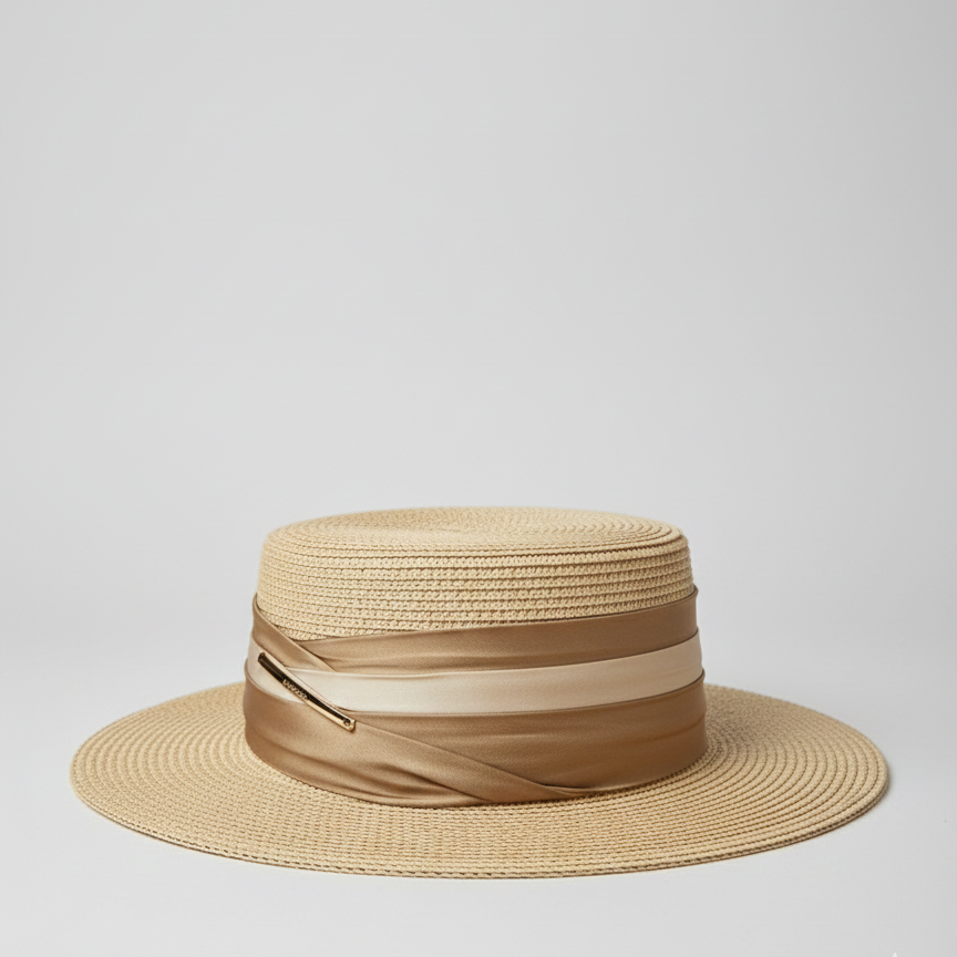 The "Sunseeker" Boater Straw Hat