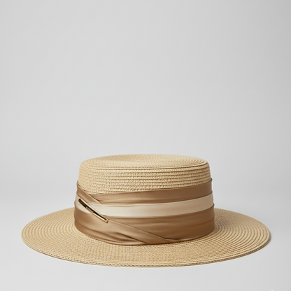 The "Sunseeker" Boater Straw Hat