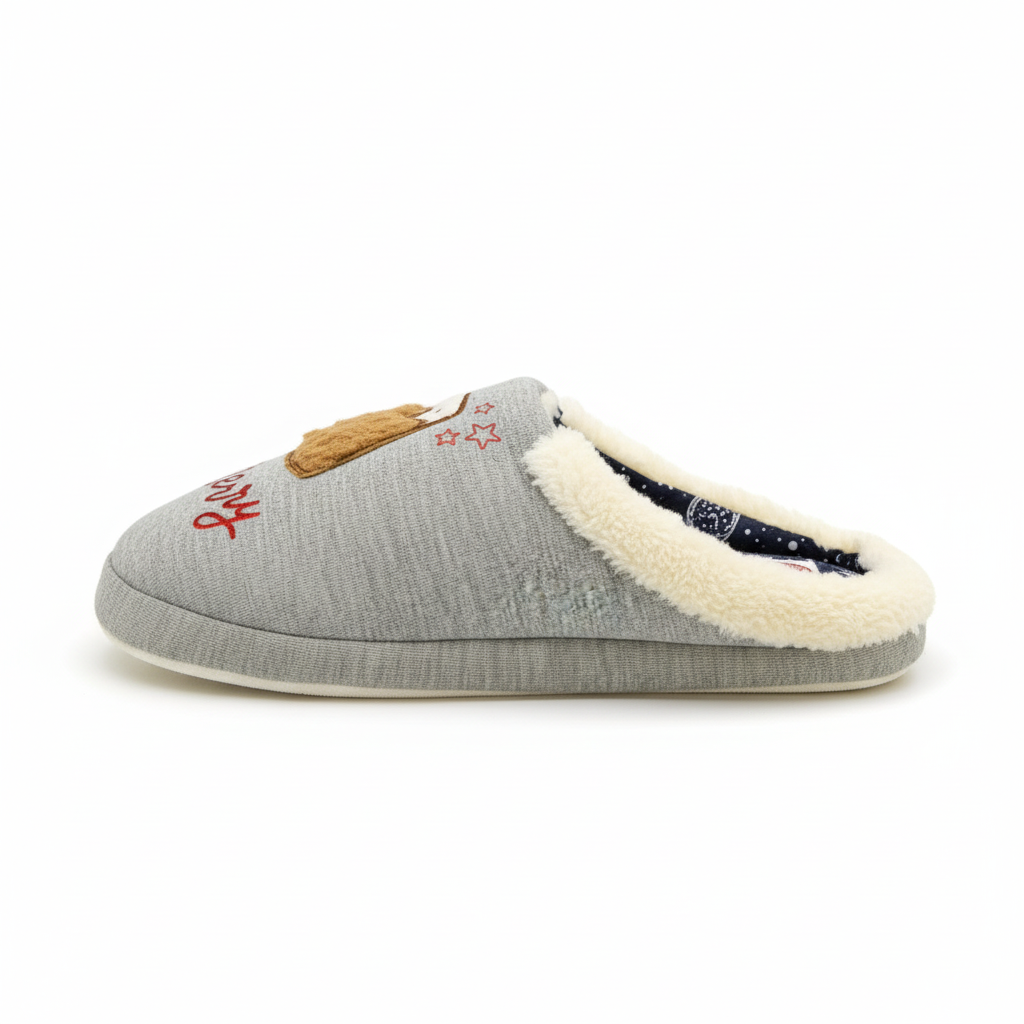 Side view with starry lining - Be Merry slippers